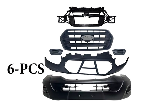 2021 2022 2023 Ford Transit 150 250 350 350HD Front Bumper Upper Lower Cover Grille Honeycomb Inner Bracket & Fog Light Cover 6-PCS