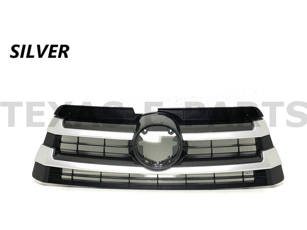 2017 2018 2019 Toyota Highlander Grille Front Bumper Upper Grill Silver