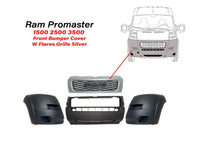 2019 2020 2021 2022 Ram Promaster 1500 2500 3500 Front Bumper Cover With Side Flares & Upper Grille