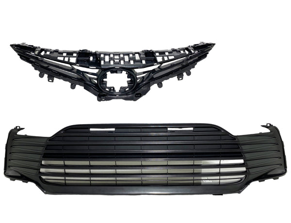 2021 2022 2023 2024 Toyota Camry LE XLE Front Bumper Upper & Lower Grille