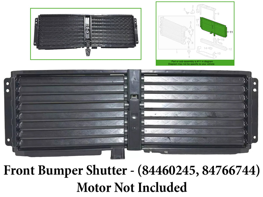 2018 2019 2020 2021 2022 2023 2024 Chevrolet Equinox GMC Terrain Front Bumper Upper Radiator Shutter Without Motor