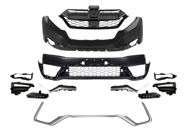 2020 2021 2022 Honda CR-V CRV Front Bumper Complete With GRAY Trim Molding Kit