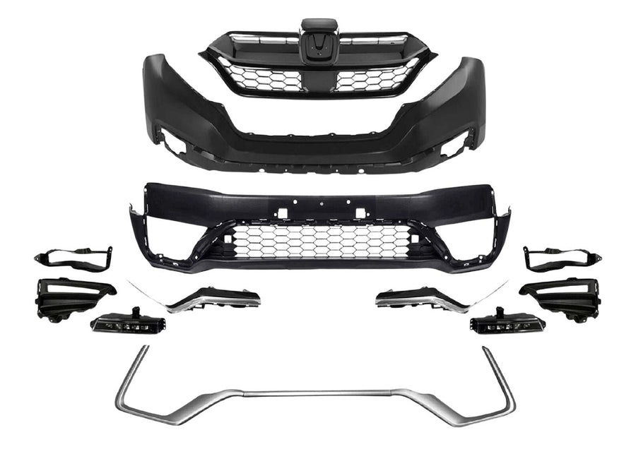 2020 2021 2022 Honda CR-V CRV Front Bumper Complete With GRAY Trim Molding Kit