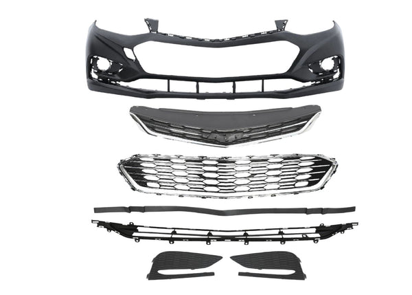 2016 2017 2018 Chevrolet Malibu Complete Front Bumper Grille Fog Cover
