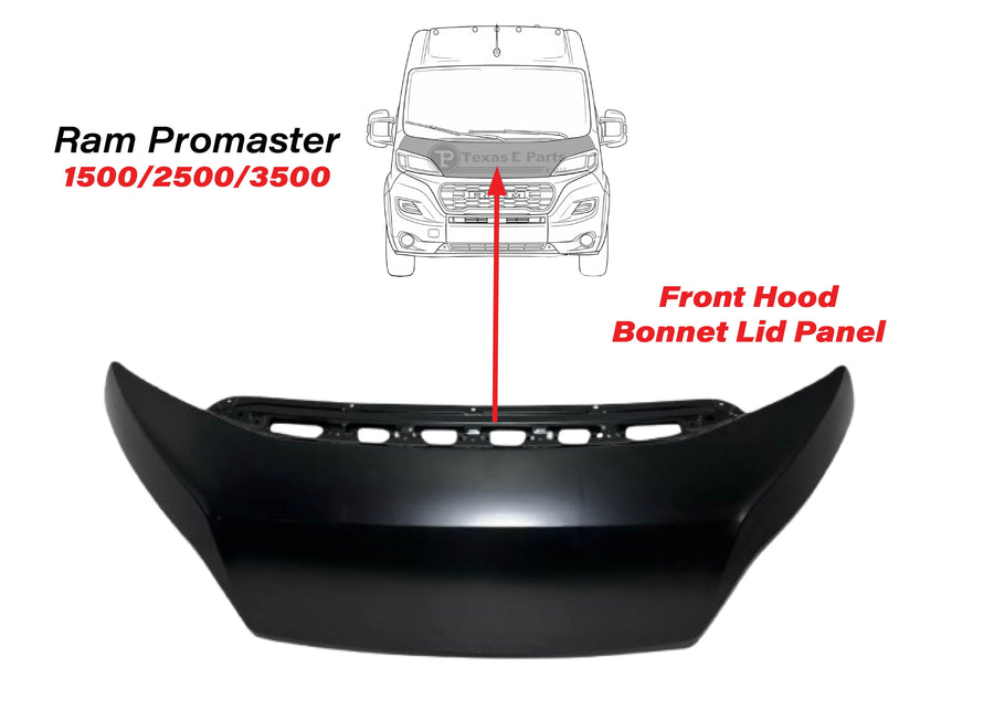 2023 2024 2025 Ram Promaster 1500 2500 3500 Front Hood Bonnet Lid Shell Panel