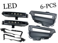 2020 2021 2022 Honda CR-V CRV Hybrid Front Bumper Daytime Running Light Lamp With Cover Bracket Left Driver & Right Passenger Set