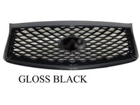 2018 2019 2020 2021 2022 2023 2024 Infiniti Q50 Grille Front Bumper Upper Grill Gloss Black With Camera Option