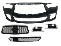2016 2017 2018 2019 2020 Infiniti QX60 Front Bumper Cover With Upper Lower Grille & Fog Covers