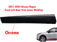 2021 2022 2023 2024 Nissan Rogue Front Door Molding Trim Chrome Left Driver Side