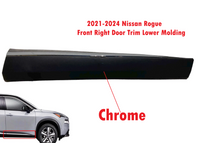 2021 2022 2023 2024 Nissan Rogue Front Door Molding Trim Chrome Right Passenger Side