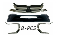 2016 2017 2018 Mitsubishi Outlander Front Grille Center Panel & Chrome Trims 8PCS