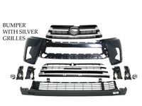 2017 2018 2019 Toyota Highlander Front Bumper Cover With Upper & Lower Grille Silver Complete