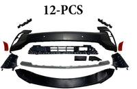 2021 2022 2023 2024 Chevrolet Suburban Tahoe Front Bumper Cover With Lower Grille Air Vents Side Reflector Bumper Bracket Chrome Molding Trim 12-PCS