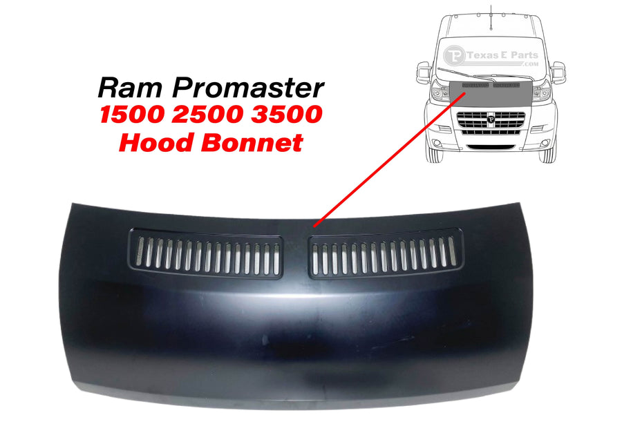 2014 2015 2016 2017 2018 2019 2020 2021 2022 Ram Promaster 1500 2500 3500 Front Hood Bonnet