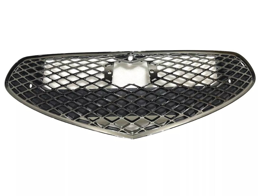 2022-2023 Genesis G70 Front Bumper Upper Grille With Camera Option & Sensor Holes Dark Chrome