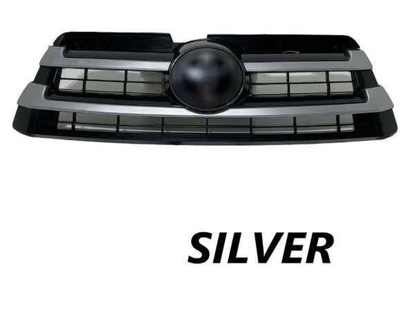 2017 2018 2019 Toyota Highlander Front Bumper Upper Grille Silver