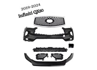 2019 2020 2021 2022 2023 2024 Infiniti QX50 Complete Front Bumper Cover w/o Hole W Side Grille lower Cover