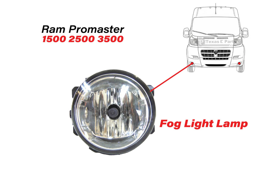 2014 2015 2016 2017 2018 2019 2020 2021 2022 Ram Promaster 1500 2500 3500 Front Fog Light Lamp Left Driver Or Right Passenger Side