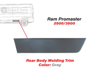 2015-2018 Ram ProMaster 2500 3500 Extended Rear Left Driver Side Body Molding Trim Gray - Bumper & Body Parts