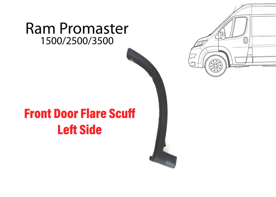 2014 2015 2016 2017 2018 Ram ProMaster 1500 2500 3500 Left Driver Front Flare Scuff Plate Trim