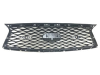 2018-2024 Infiniti Q50 Q50s Front Bumper Upper Grille With Camera Option &amp; Sensor Holes Chrome - Bumper & Body Parts