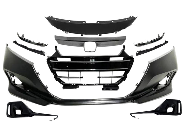 2021 2022 Honda Accord Front Bumper Cover With Grille Upper Lower Headlight Trim & Fog Light Cover 10-Pcs