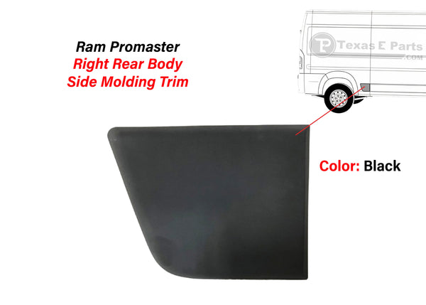 2014-2018 Ram ProMaster 1500 2500 3500 Rear Right Body Side Molding Trim Passenger
