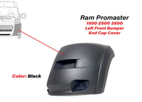 2019-2022 Ram Promaster 1500 2500 3500 Front Bumper Left Driver Side End Cap Cover Black - Bumper & Body Parts