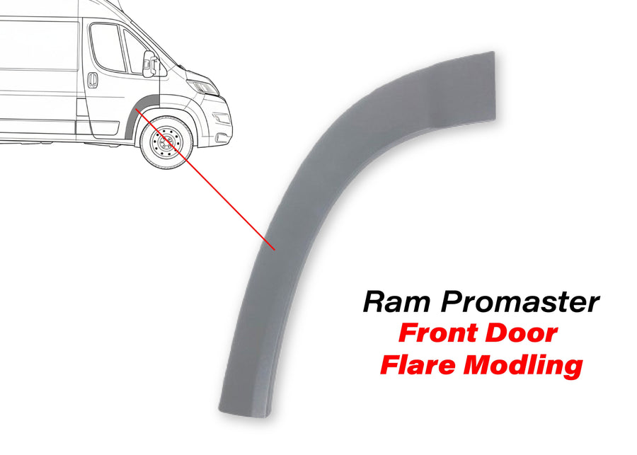2014 2015 2016 2017 2018 Ram ProMaster 1500 2500 3500 Front Right Door Flare Molding Trim Passenger Side