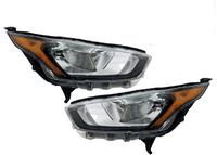 2019 2020 2021 2022 2023 Ford Transit Connect Left Right Front Headlight Lamp Driver & Passenger Set Black