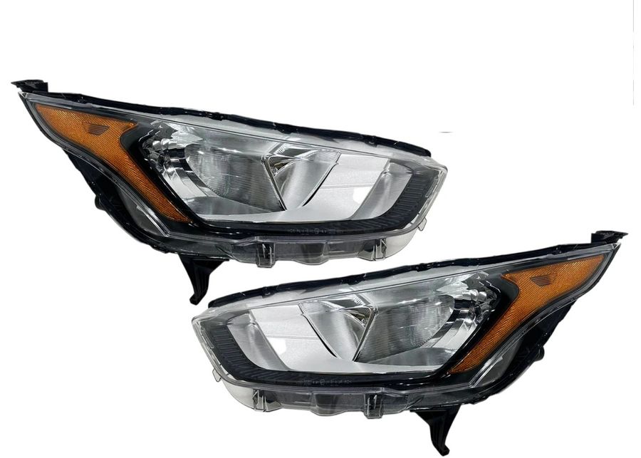 2019 2020 2021 2022 2023 Ford Transit Connect Left Right Front Headlight Lamp Driver & Passenger Set Black