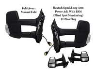 2020-2024 Ford Transit 150 250 350 350HD Left Right Front Door Power Side Rear View Mirror Heated Signal Power Adjustment With BSM ( Blind Spot