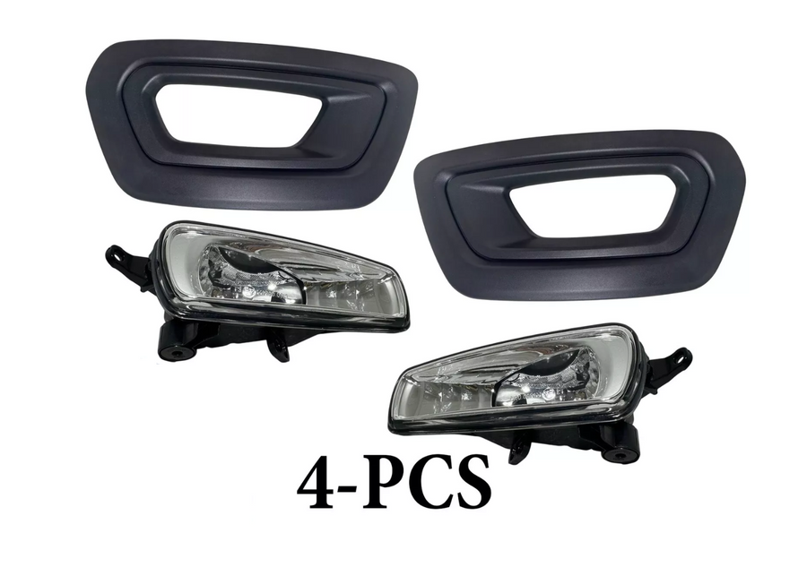 2020 2021 2022 2023 2024 Ford Transit 150 250 350 350HD E-Transit Left Right Front Bumper Fog Light Lamp With Cover Driver & Passenger Set