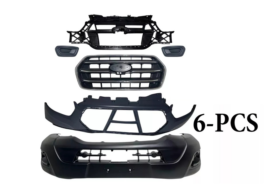 2020 Ford Transit 150 250 350 350HD Front Bumper Upper Lower Cover Grille With Camera Option Inner Bracket & Fog Light Cover 6-PCS
