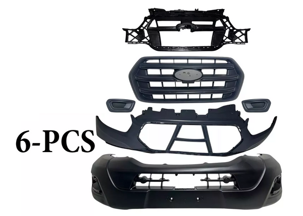 2020 2021 2022 2023 2024 Ford Transit 150 250 350 350HD & E-Transit Front Bumper Upper Lower Cover Grille Inner Bracket & Fog Light Cover 6-PCS