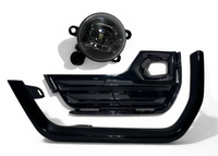 2022 2023 2024 GMC Terrain SLT Left Front Bumper Fog Light Lamp With Cover &amp; Molding Trim Gloss Black Driver Side