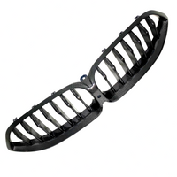 2019 2020 2021 2022 2023 2024 BMW 8 Series Front Bumper Upper Grille Black Carbon Fiber - Bumper & Body Parts