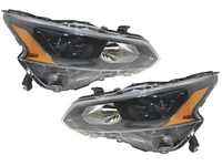 2019 2020 2021 2022 2023 Nissan Altima Headlight Front Left Driver & Right Passenger Side Black Trim Halogen - Bumper & Body Parts