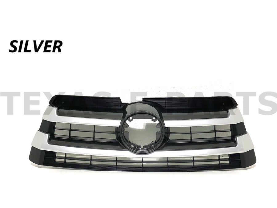2017 2018 2019 Toyota Highlander Grille Front Bumper Upper Grill Silver