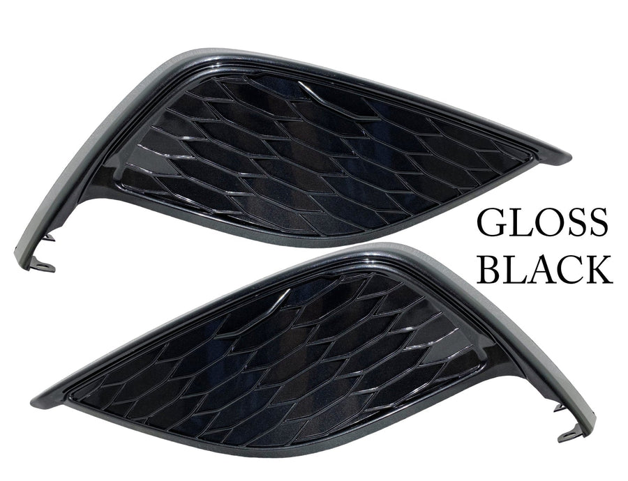 2021 2022 2023 2024 Toyota Camry XSE SE Front Bumper Fog Light Cover Left Driver & Right Passenger Set Gloss Black