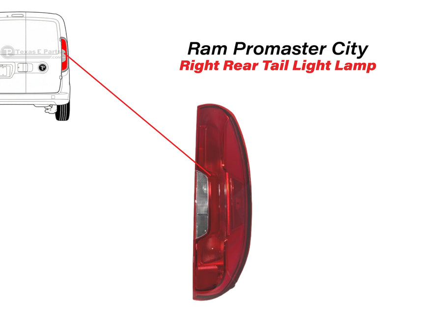 2015 2016 2017 2018 2019 2020 2021 2022 Ram Promaster City Rear Tail Light Lamp Right Passenger Side