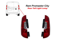 2015 2016 2017 2018 2019 2020 2021 2022 Ram Promaster City Left Right Rear Tail Light Lamp Driver & Passenger Set