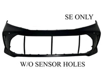 2025 Toyota Camry SE Front Bumper Cover Without Sensor Holes