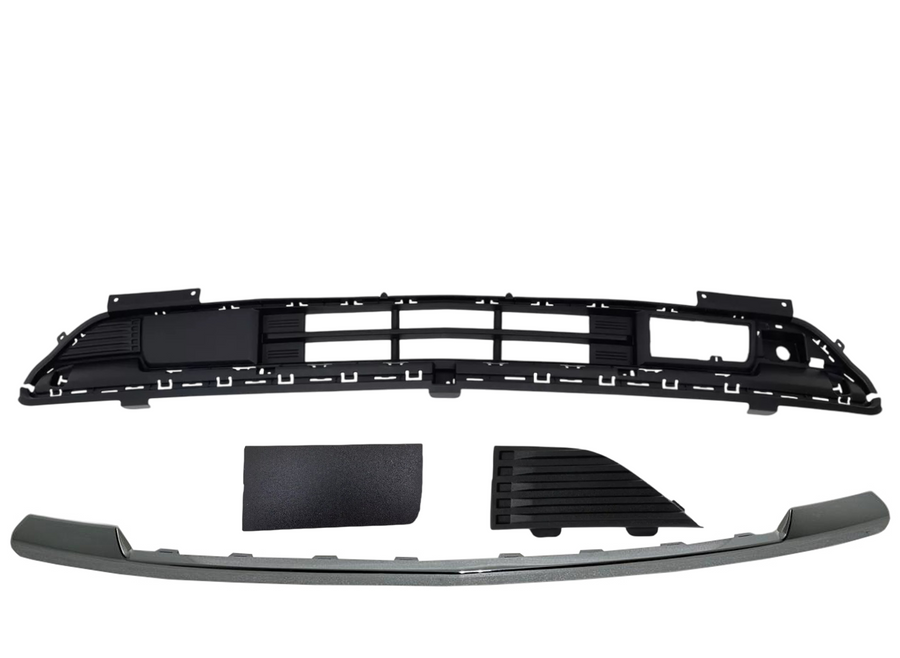 2021-2024 Chevrolet Suburban Tahoe Grille Front Bumper Lower Grille With Chrome Molding Trim Tow Cap Cover & Auxiliary Heater Wiring Harness Cover