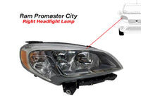 2015 2016 2017 2018 2019 2020 2021 2022 Ram Promaster City Headlight Lamp Front Right Passenger Side