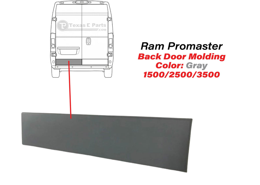 2014-2018 Ram ProMaster 1500 2500 3500 Back Door Left Molding Trim Driver Side