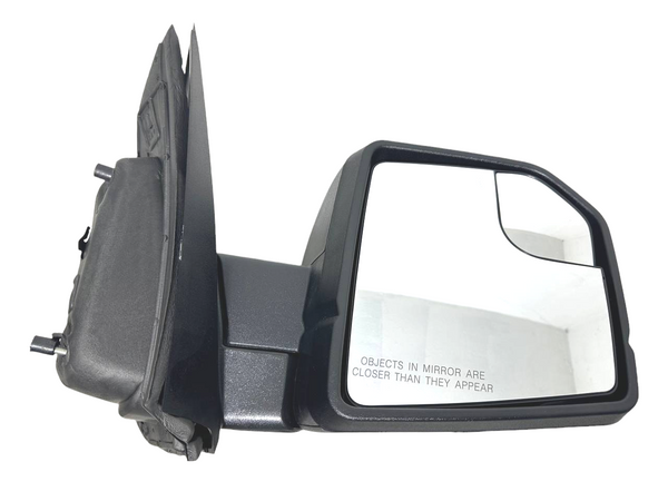 2015-2020 Ford F-150 Front Door Right Passenger Side Power Rear View Mirror Blind Spot, 5-Pins Plug Temperature Sensor Manual Fold Textured