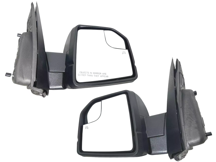 2018-2020 Ford F-150 Front Door Left Driver Power Side Rear View Mirror Heated Signal Blind Spot 6-Pins Plug Textured Left Driver & Right Passenger