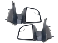 2015-2020 Ford F-150 Front Door Side Power Rear View Mirror Blind Spot Manual Fold Textured Left Driver & Right Passenger Set - Bumper & Body Parts