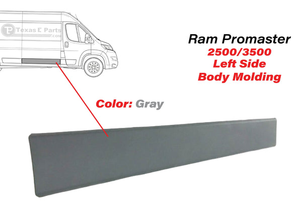 2014 2015 2016 2017 2018 Ram Promaster 2500 3500 Ram Promaster Right Passenger Side Sliding Door Molding Trim Black